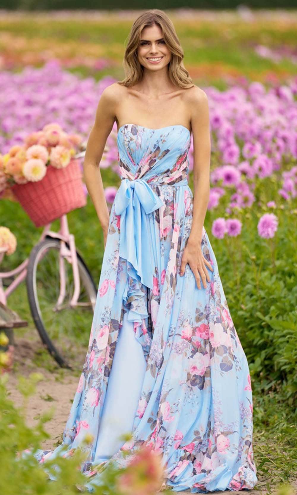 Image of Sherri Hill 56234 - Pleated Ribbon Prom Dress