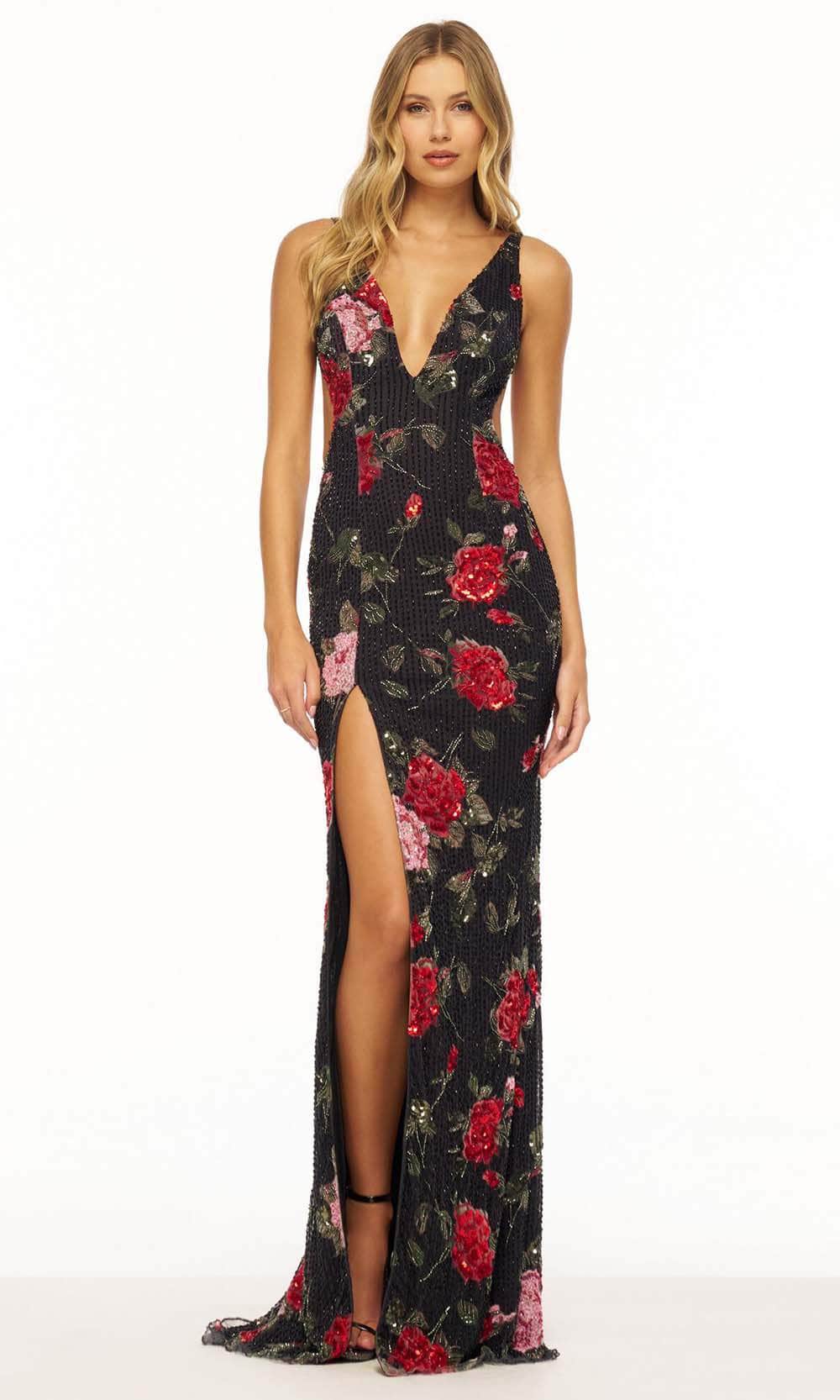 Image of Sherri Hill 56301 - Floral Printed Sleeveless Dress