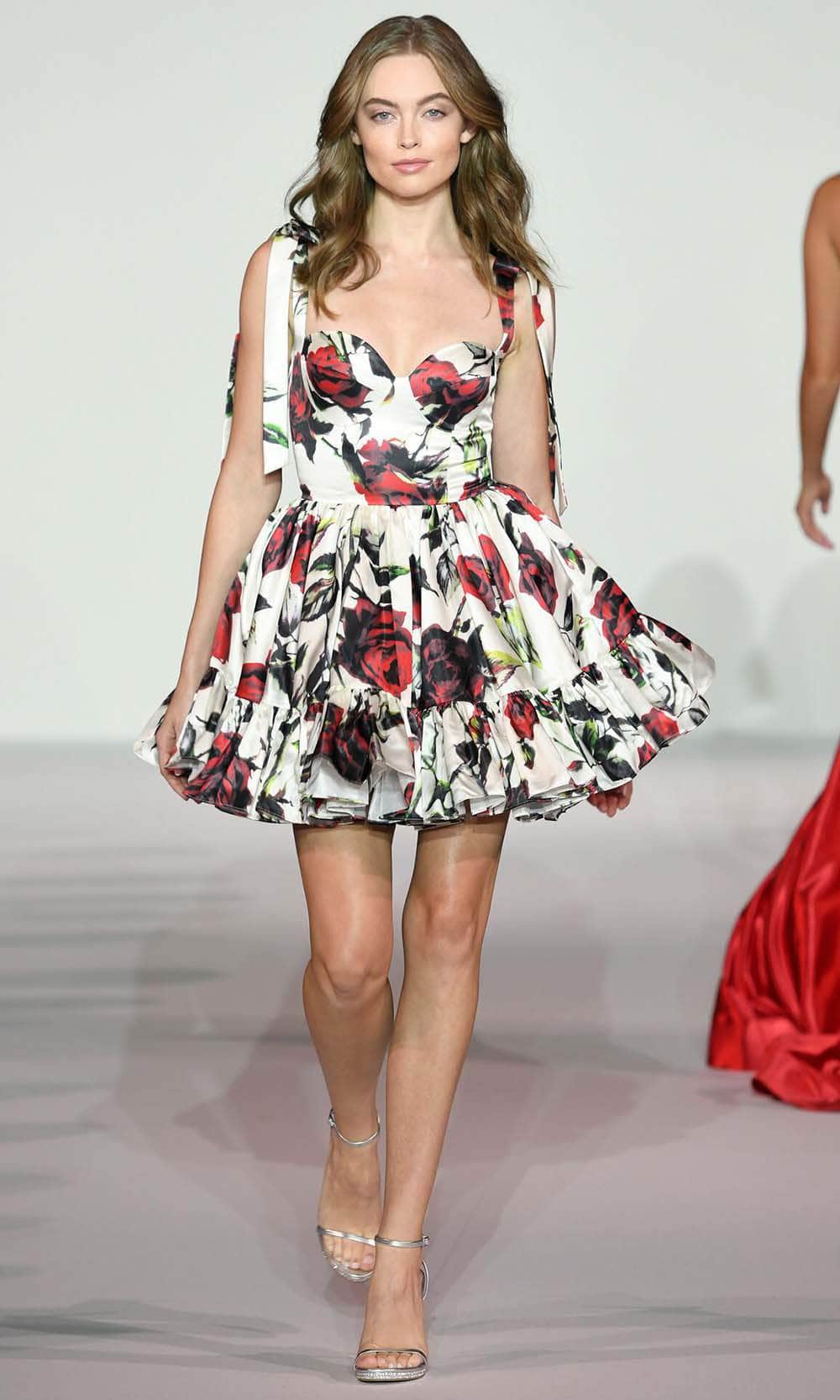 Image of Sherri Hill 56344 - Tie Strap Floral Dress