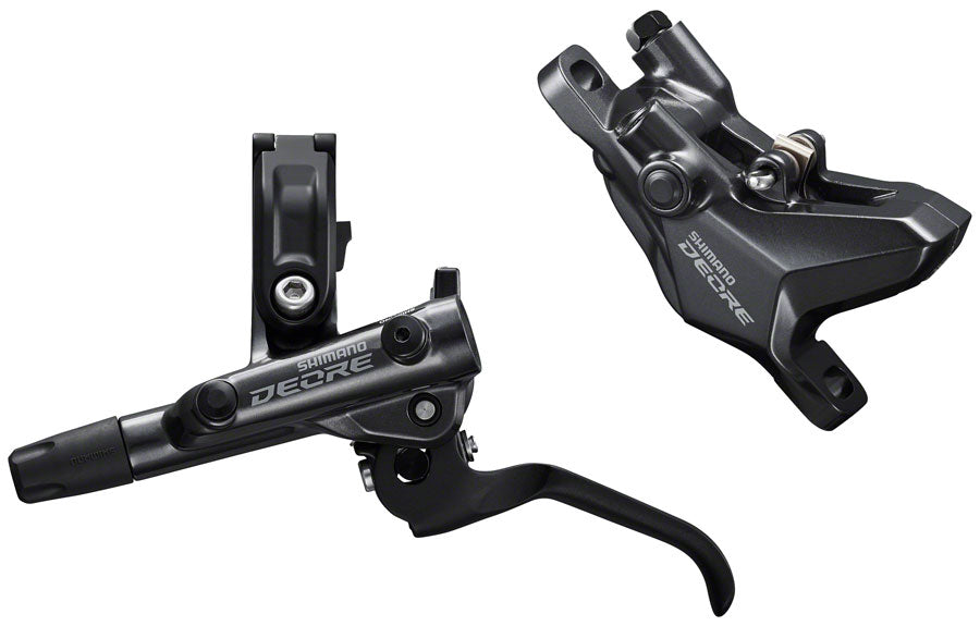 Image of Shimano Deore BL-M6100/BR-M6100 Disc Brake and Lever - Front Hydraulic Resin Pads Gray