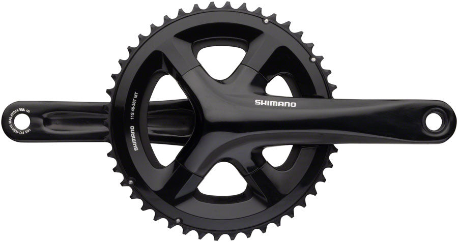 Image of Shimano RS510 Crankset - 11-Speed 46/36t 110 BCD Hollowtech II Spindle Interface Black