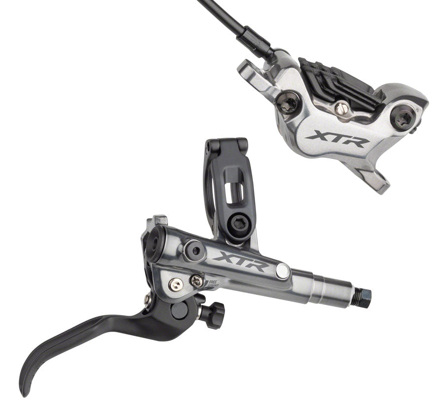 Image of Shimano XTR BL- M9120/BR-M9120 Disc Brake and Lever - Rear Hydraulic Post Mount Finned Metal Pads Gray