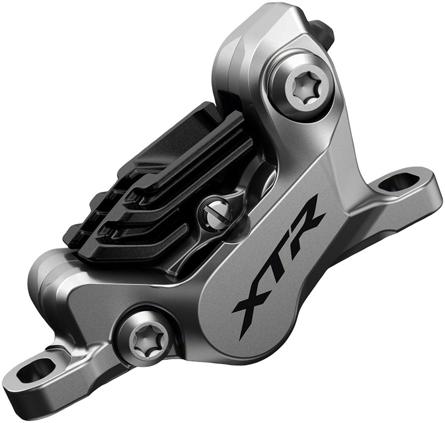 Image of Shimano XTR BR-M9120 Disc Brake Caliper - Front or Rear Post Mount 4-Piston Includes Finned Metallic Pads