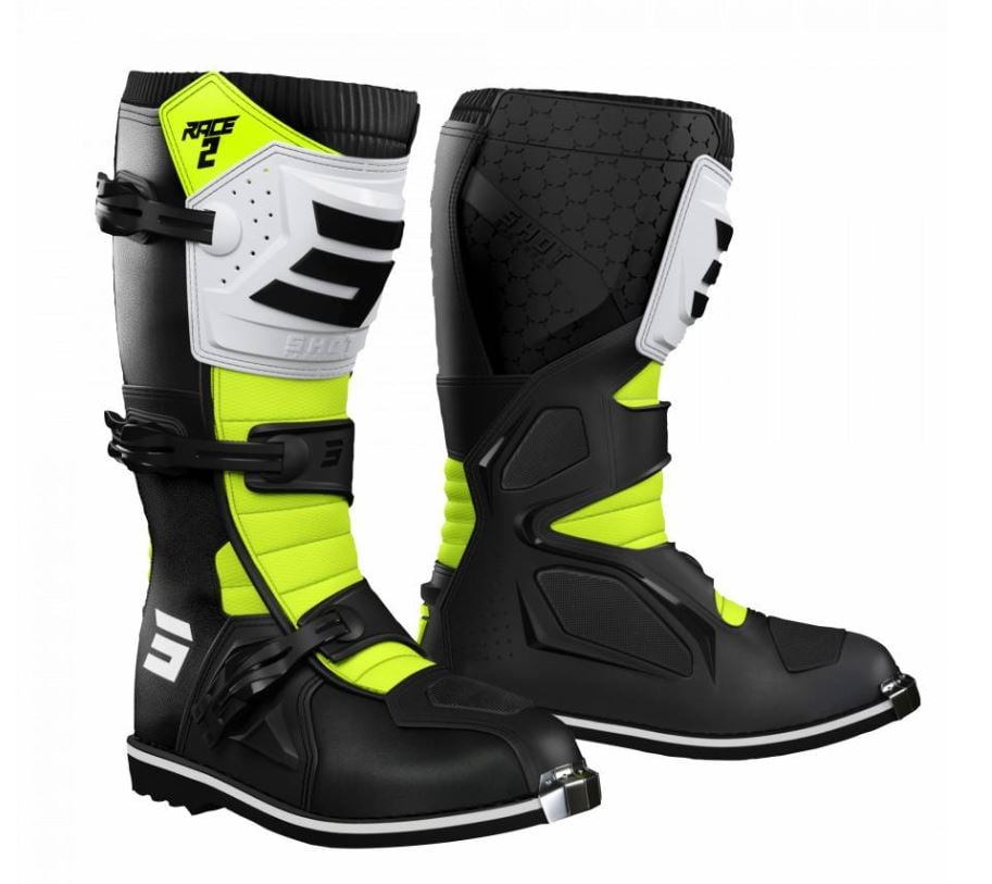 Image of Shot Race 2 Kid Black White Neon Yellow Taille 31