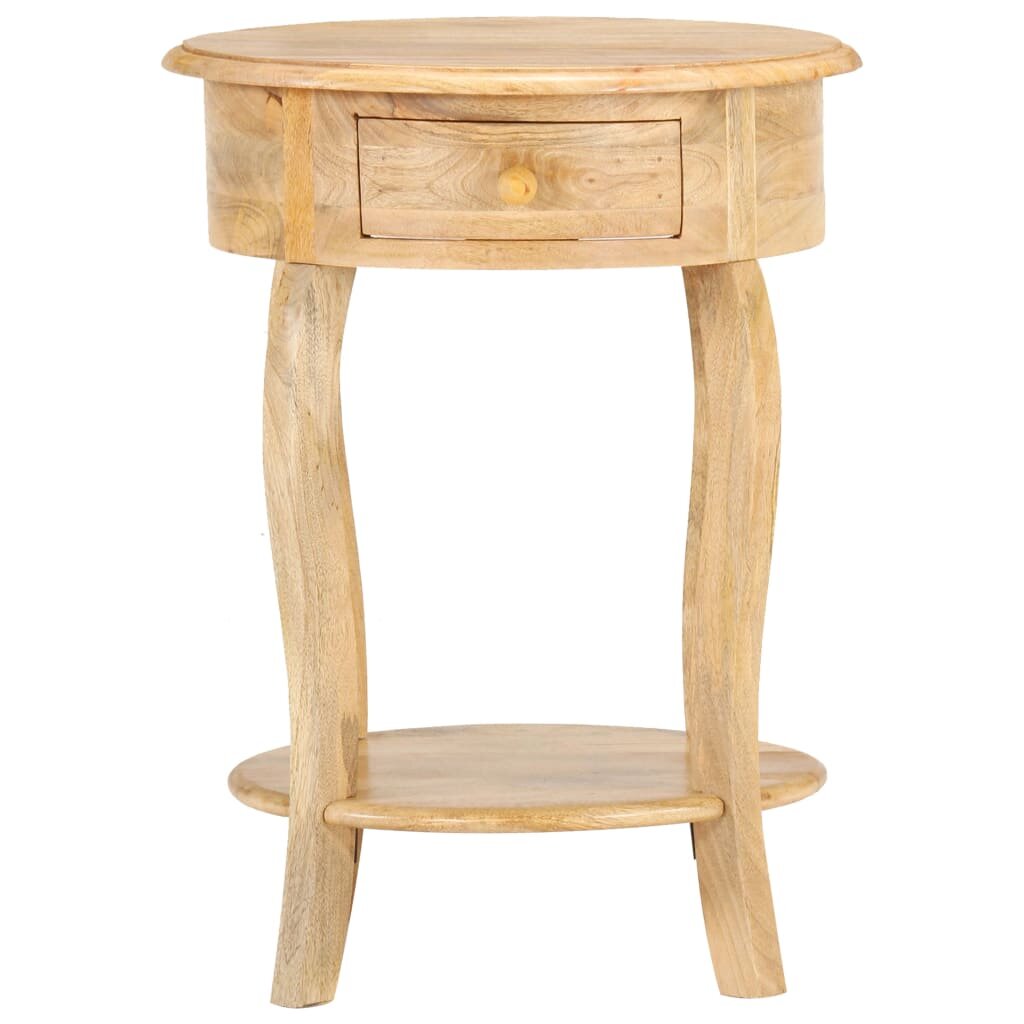 Image of Side Table 146"x146"x24" Solid Mango Wood