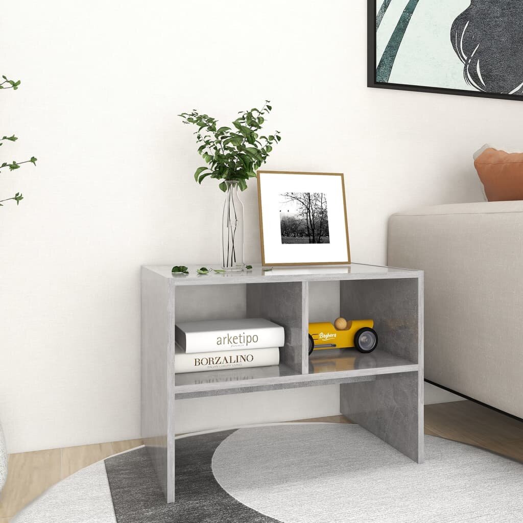 Image of Side Table Concrete Gray 24"x16"x18" Chipboard