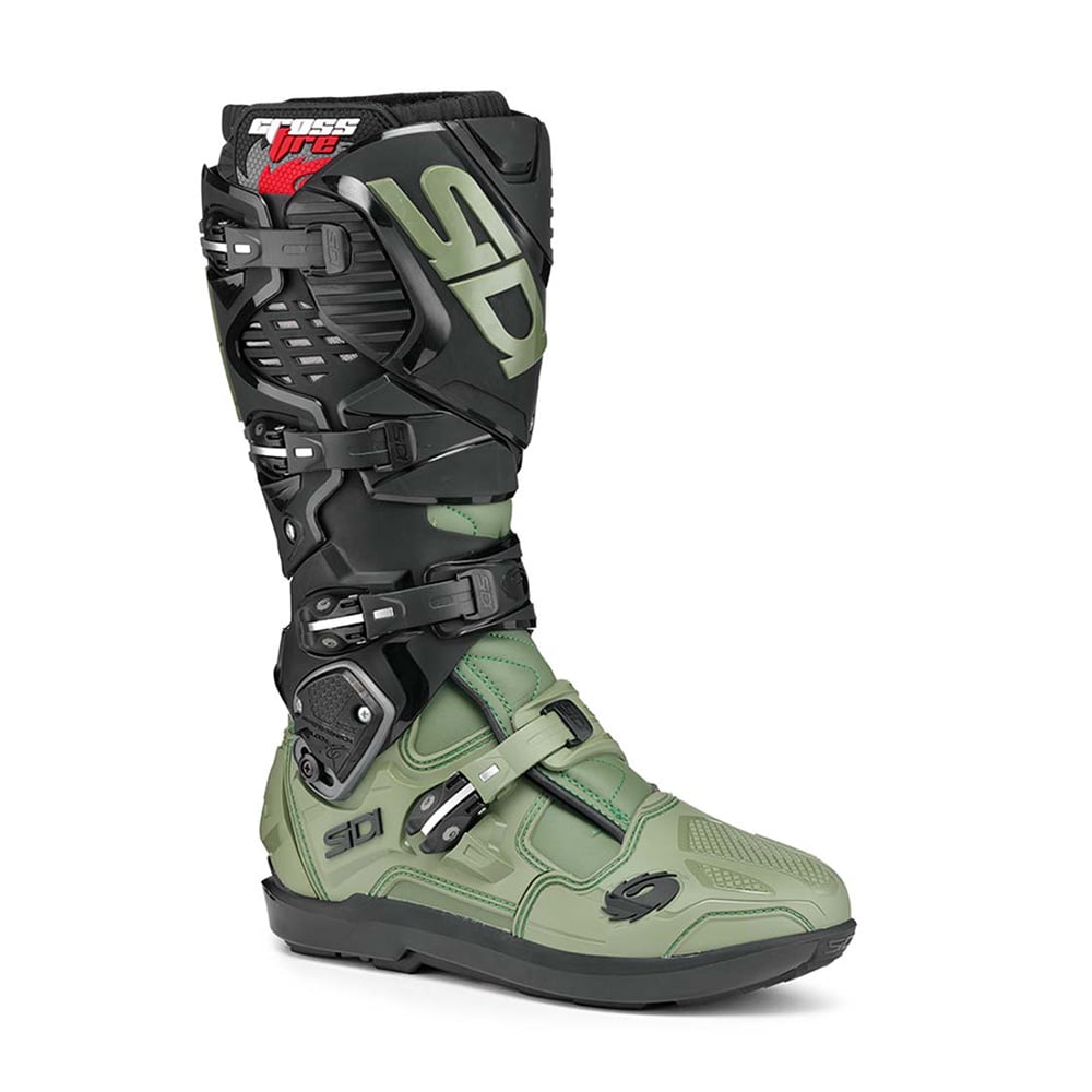 Image of Sidi Crossfire 3 SRS MX Boots Army Black Size 40 ID 8017732592378