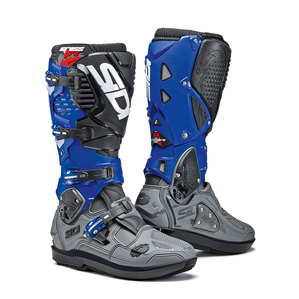 Image of Sidi Crossfire 3 SRS MX Boots Grey Blue Black Size 40 ID 8017732553287