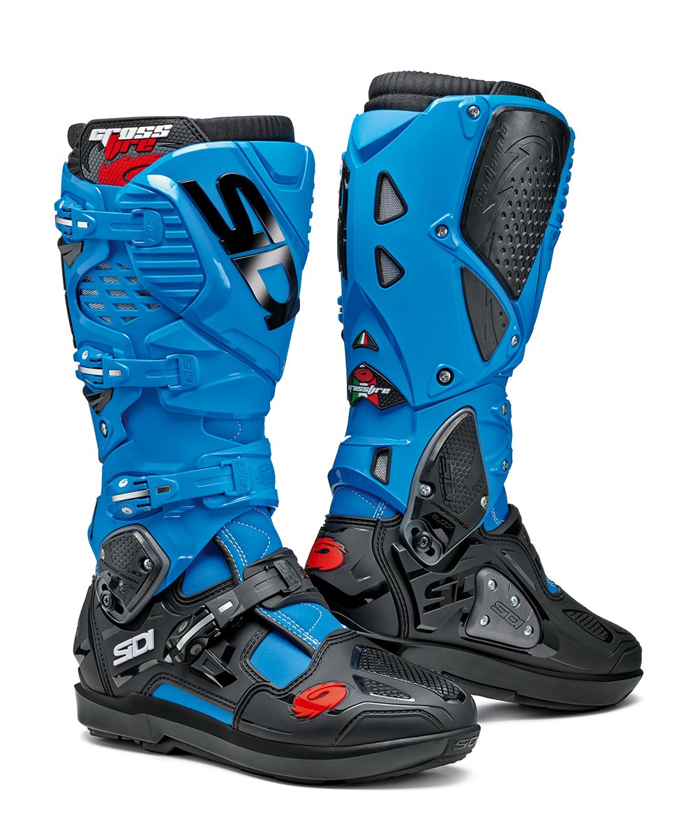 Image of Sidi Crossfire 3 SRS MX Boots Light Blue Black Size 40 EN