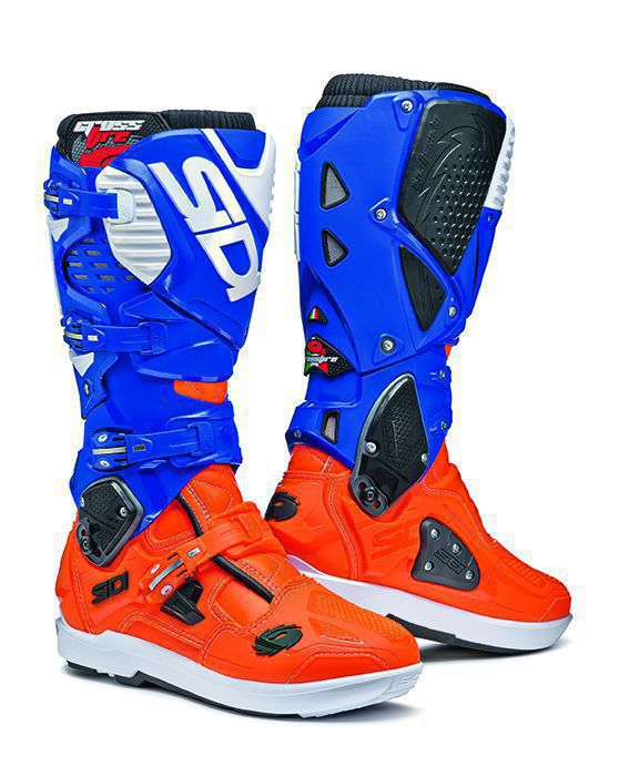 Image of Sidi Crossfire 3 SRS MX Boots Orange Fluo White Blue Limited Size 41 EN