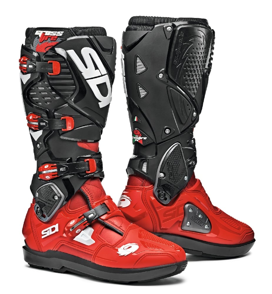 Image of Sidi Crossfire 3 SRS MX Boots Red Red Black Size 41 EN
