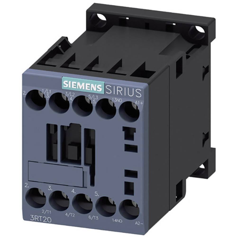 Image of Siemens 3RT2015-1BB41 Contactor 3 makers 3 kW 24 V DC 7 A + auxiliary contact 1 pc(s)