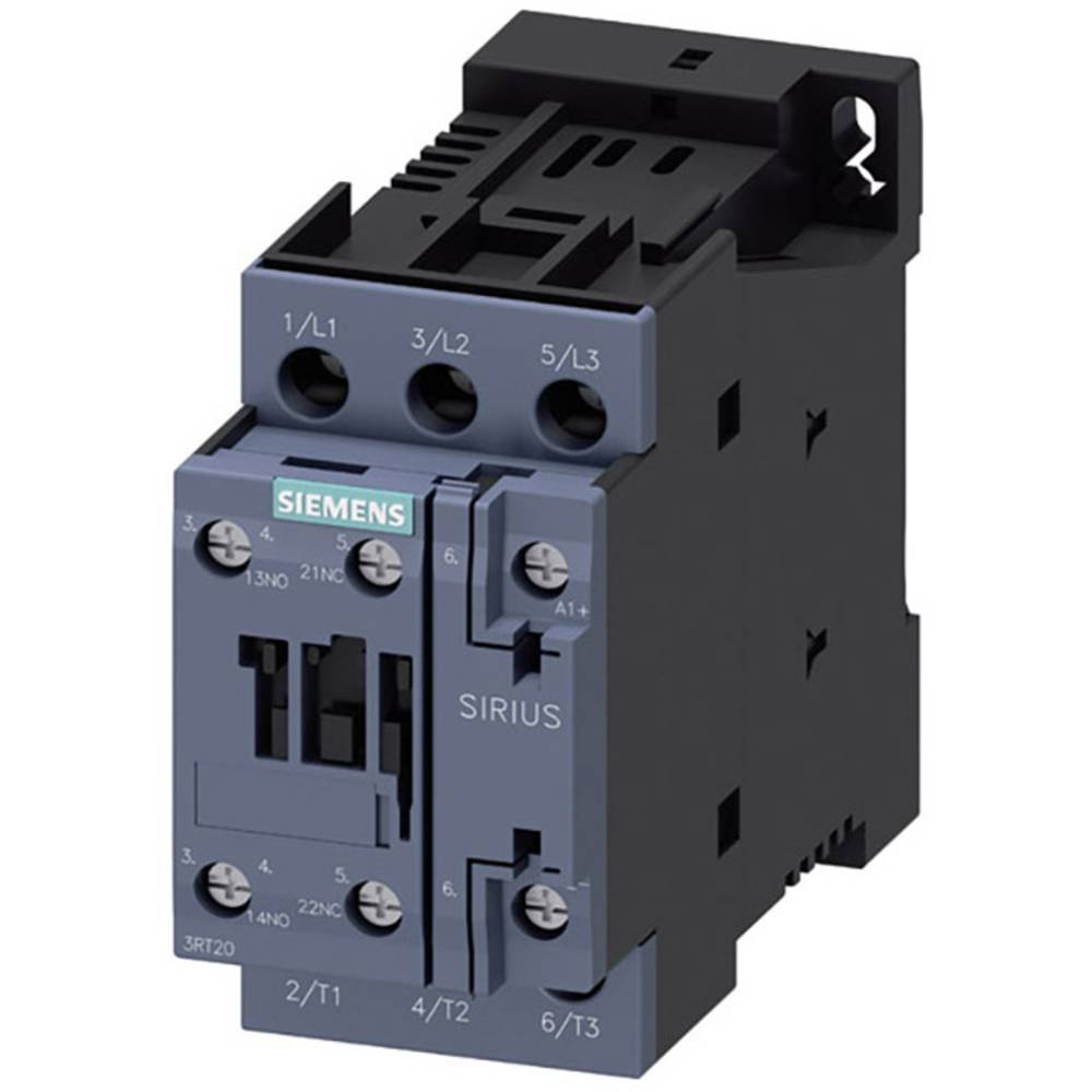 Image of Siemens 3RT2025-1BB40 Contactor 3 makers 75 kW 24 V DC 17 A + auxiliary contact 1 pc(s)