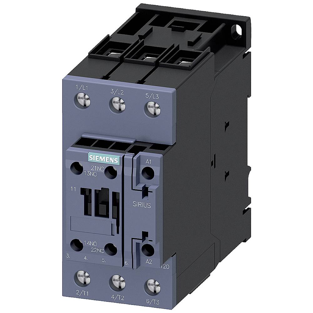 Image of Siemens 3RT2035-1AP00 Contactor 3 makers 185 kW 230 V AC 40 A + auxiliary contact 1 pc(s)