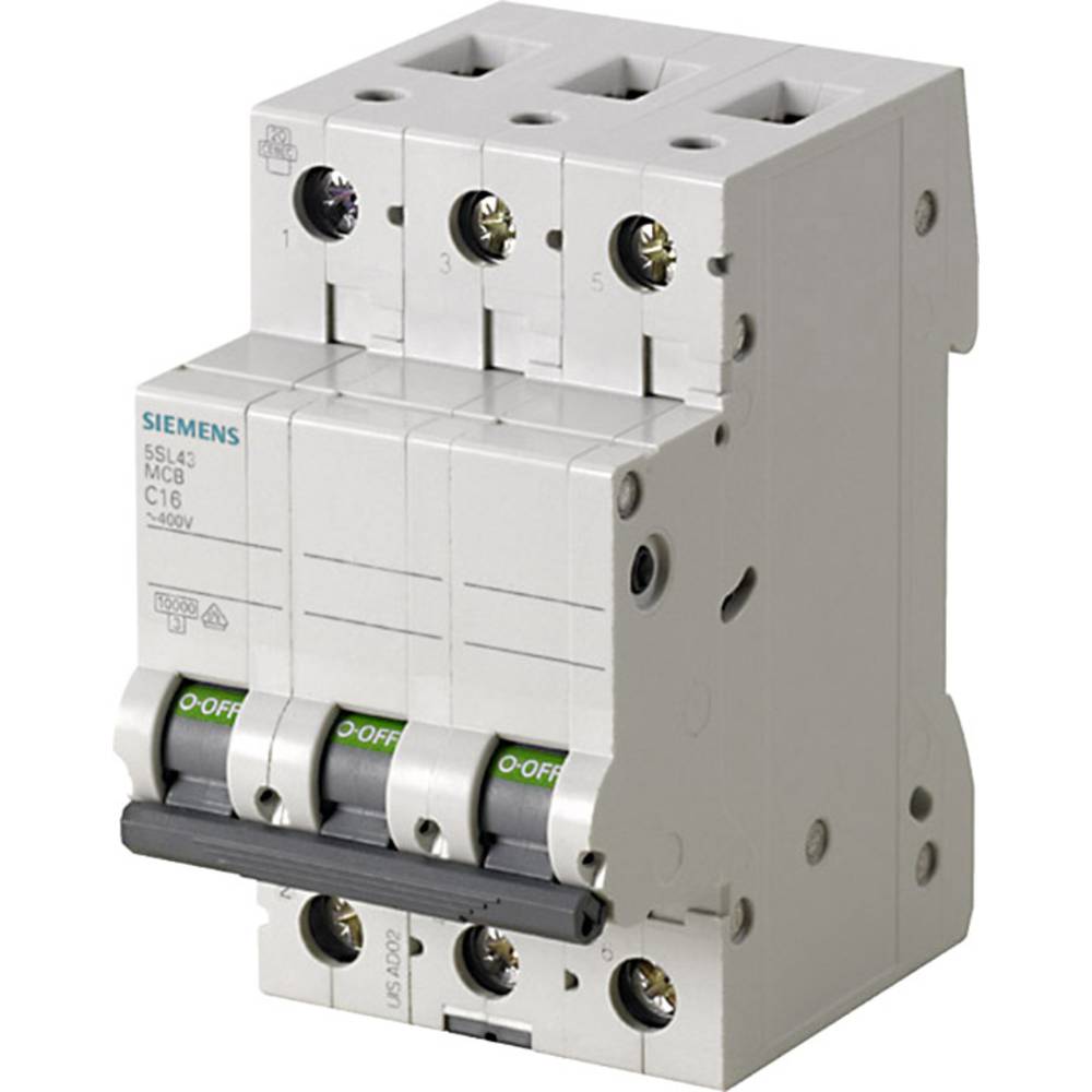 Image of Siemens 5SL4316-7 Siemens DigIndustr Circuit breaker 3-pin 16 A 400 V