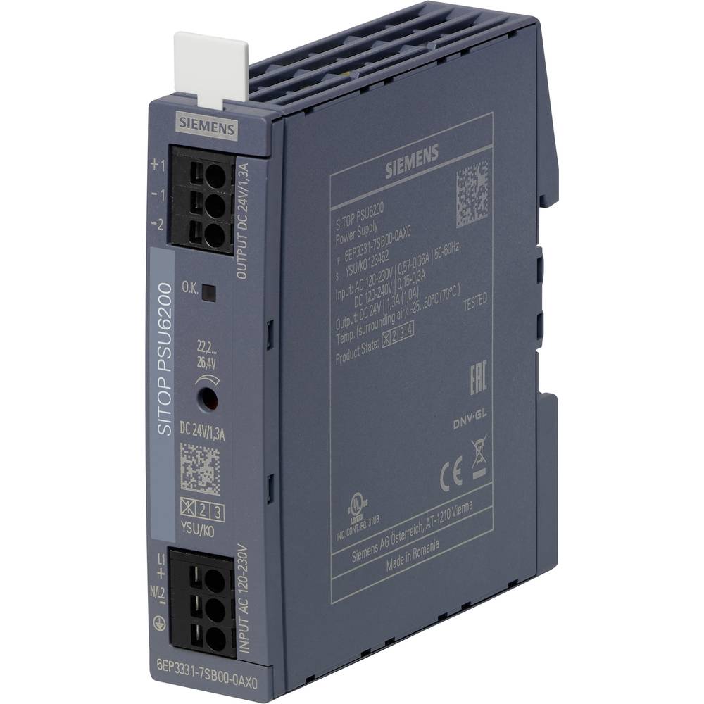 Image of Siemens 6EP3331-7SB00-0AX0 Power supply unit 24 V 13 A 312 W No of outputs:1 x Content 1 pc(s)