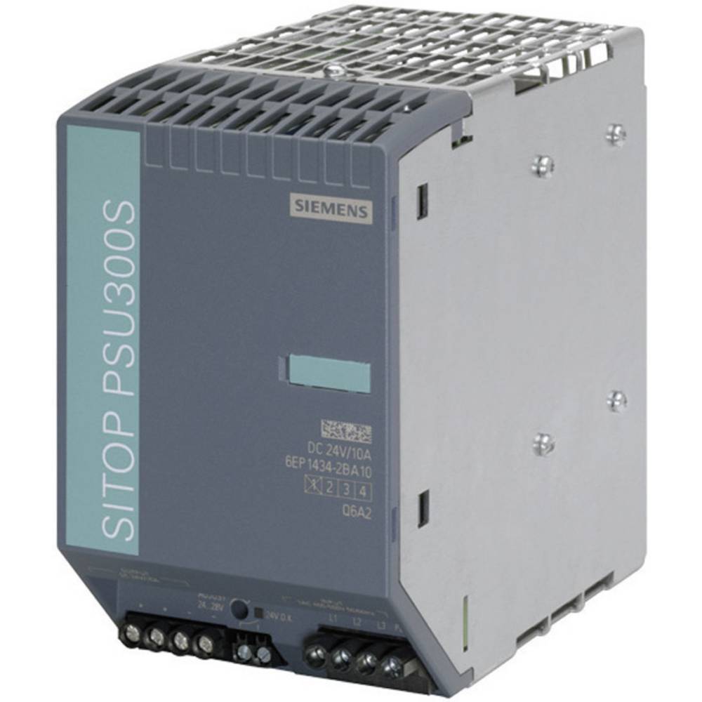 Image of Siemens SITOP PSU300S 24 V/40 A Rail mounted PSU (DIN) 24 V DC 40 A 960 W No of outputs:1 x Content 1 pc(s)