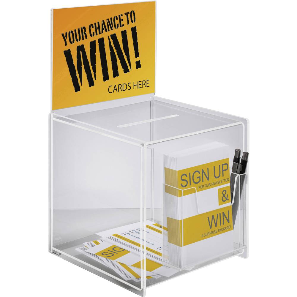 Image of Sigel Multifunction ballot box extra compartment VA152 Transparent (W x H x D) 210 x 368 x 210 mm 1 pc(s)