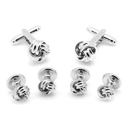 Image of Silver Knot Stud Set