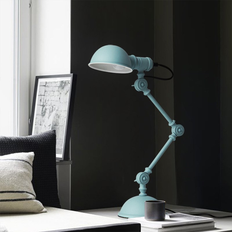Image of Simple Table Lamp Nordic Study Room led Eye Bedroom Bedside Lamps American Creative Lighting Mechanical Arm Work LED Desk Lights