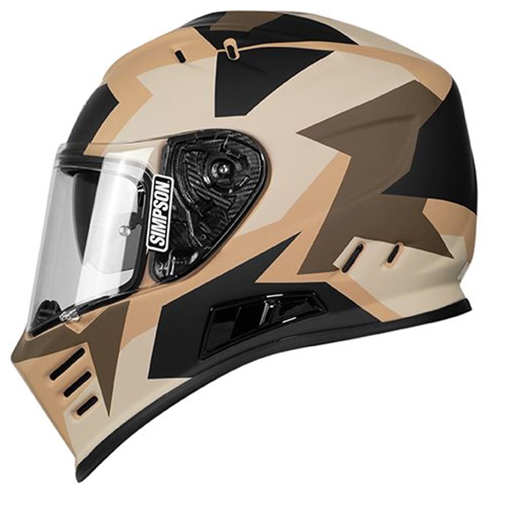 Image of Simpson Venom Panzer Tan Brown ECE2206 Full Face Helmet Size L EN