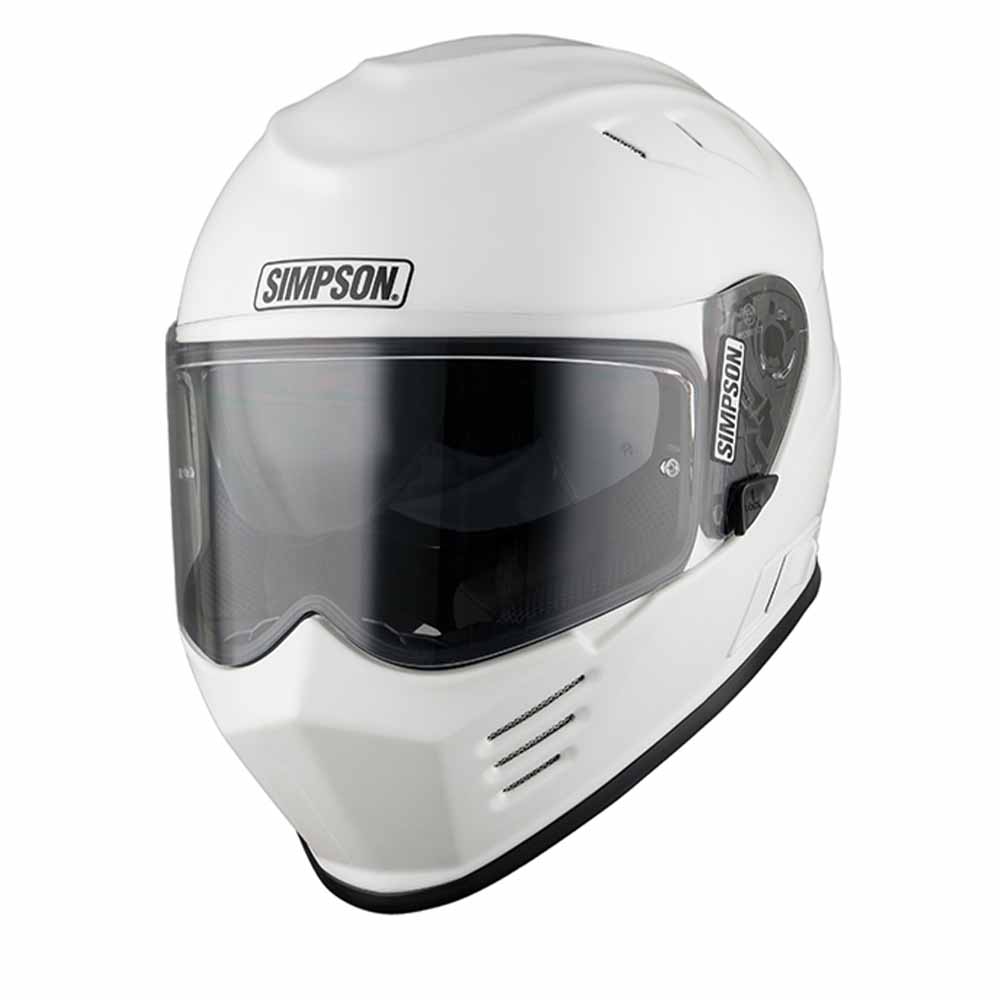 Image of Simpson Venom White ECE2206 Full Face Helmet Size S EN