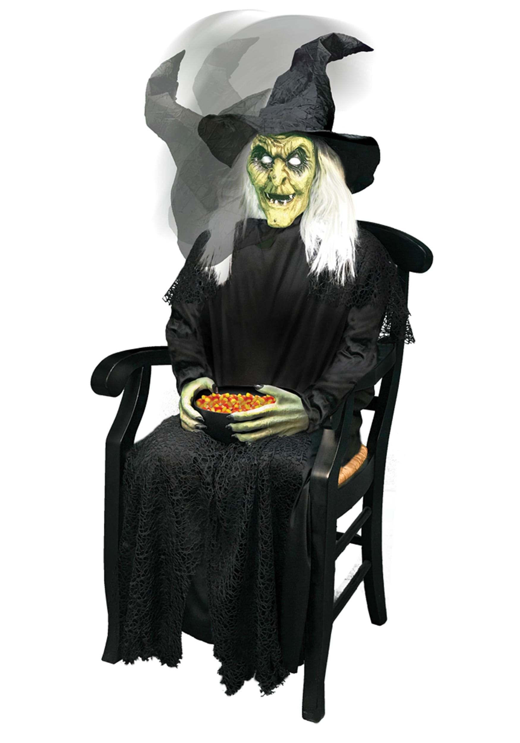 Image of Sitting Animated Witch Candy Bowl ID MOTT58413-ST