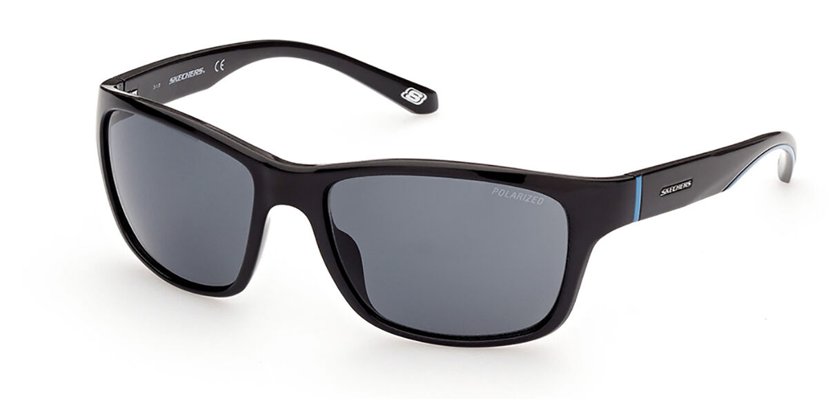 Image of Skechers SE6117 Polarized 01D 58 Lunettes De Soleil Homme Noires FR