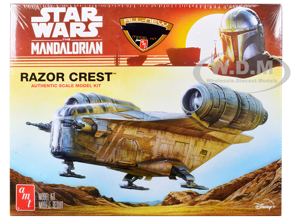 Image of Skill 2 Model Kit Razor Crest Spaceship "Star Wars The Mandalorian" 1/72 Scale Model by AMT
