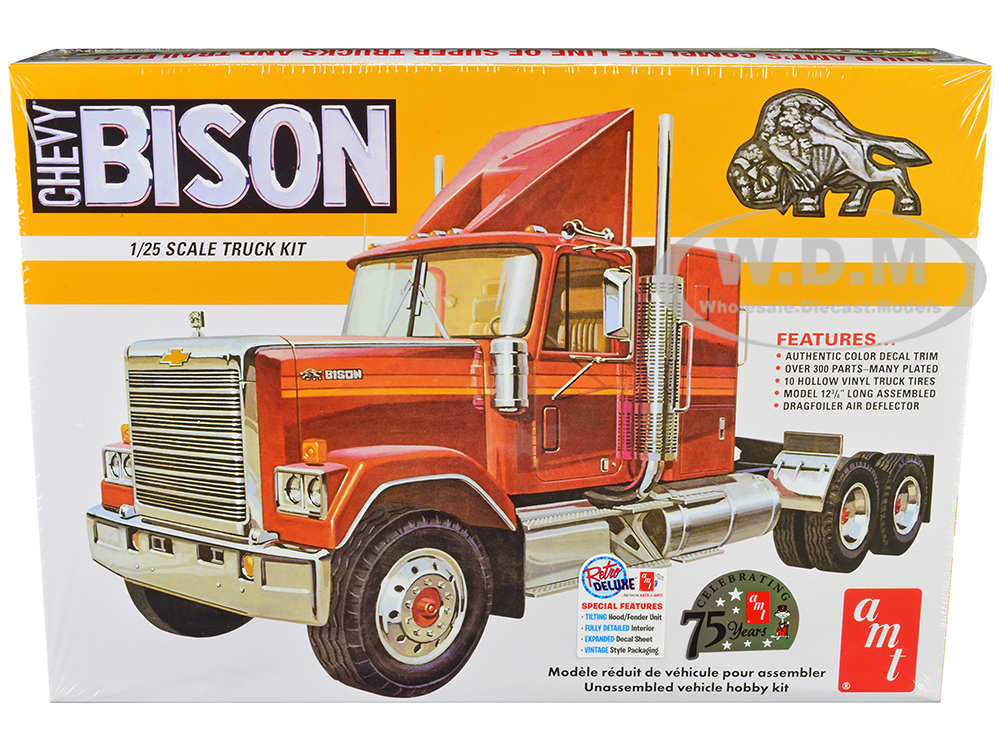Image of Skill 3 Model Kit Chevrolet Bison Truck Tractor 1/25 Scale Model by AMT