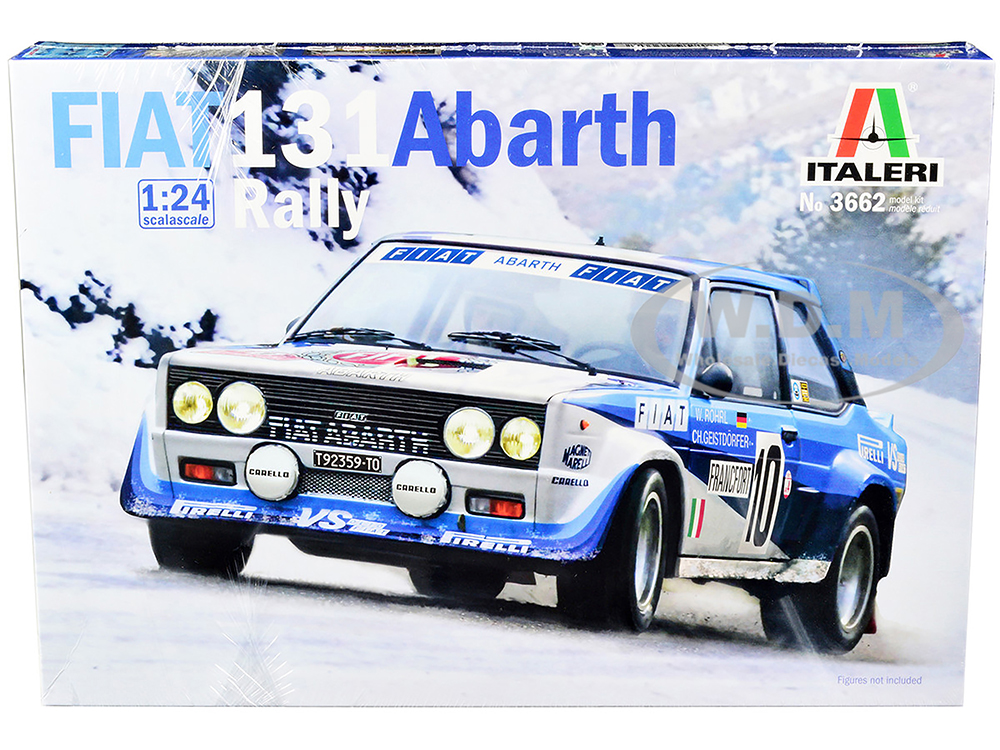 Image of Skill 3 Model Kit Fiat 131 Abarth Rally 10 Winner "Montecarlo Rally" (1980) 1/24 Scale Model by Italeri