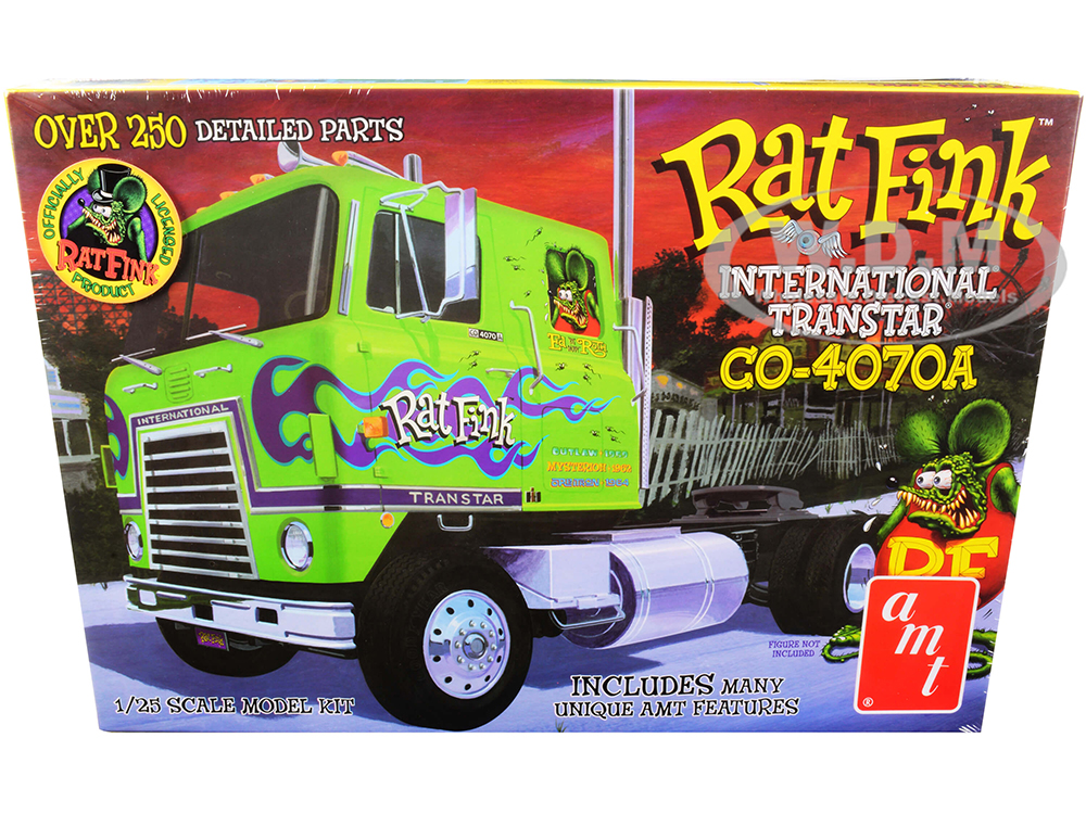 Image of Skill 3 Model Kit International Transtar CO-4070A Truck Tractor Hauler "Rat Fink" 1/25 Scale Model by AMT