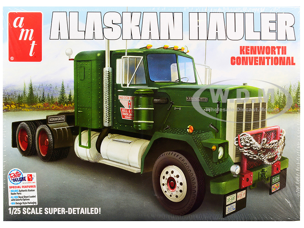 Image of Skill 3 Model Kit Kenworth Conventional Tractor "Alaskan Hauler" 1/25 Scale Model by AMT