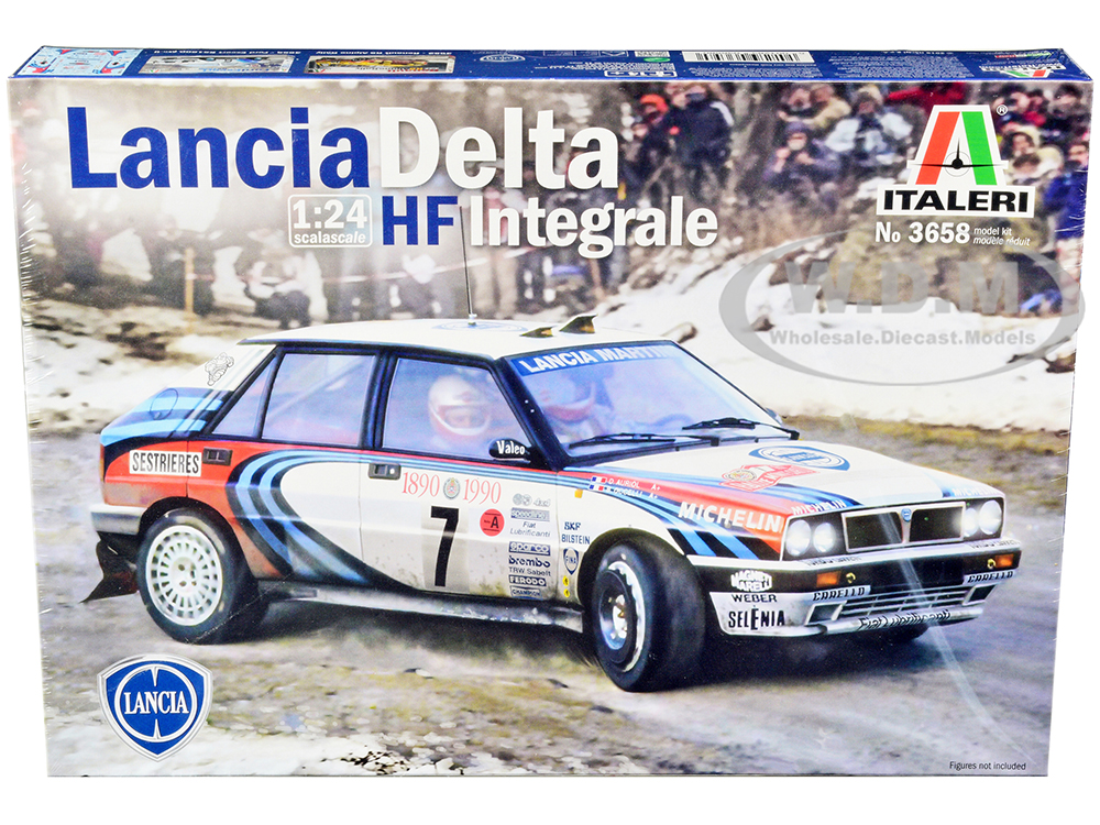 Image of Skill 3 Model Kit Lancia Delta HF Integrale Rallye Monte Carlo (1990) 1/24 Scale Model by Italeri