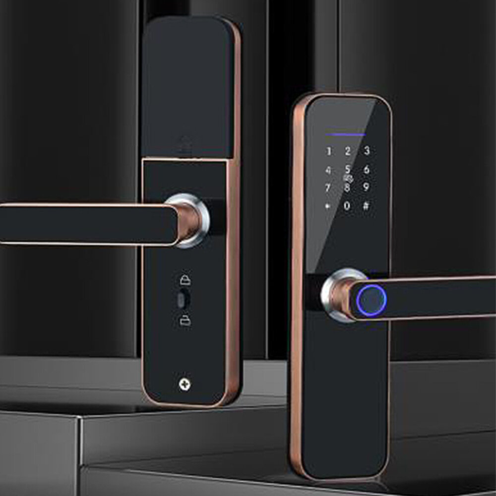 Image of Smart Door Lock Fingerprint Keyless Multi-function Unlock Digital Deadbolt Bluetooth WiFi Key Wireless Room Door Anti-th