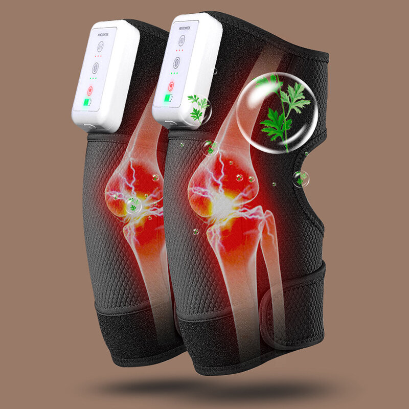 Image of Smart Touch Control Hot Compress Knee Massager Portable Three-speed Temperature Adjustment Knee Massager Breathable Red