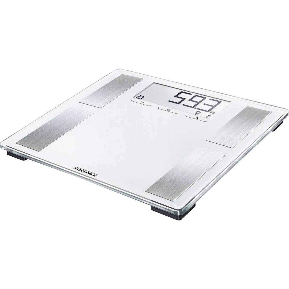 Image of Soehnle Shape Sense Connect 100 Analytical scales Weight range=180 kg Grey Metal Incl Bluetooth