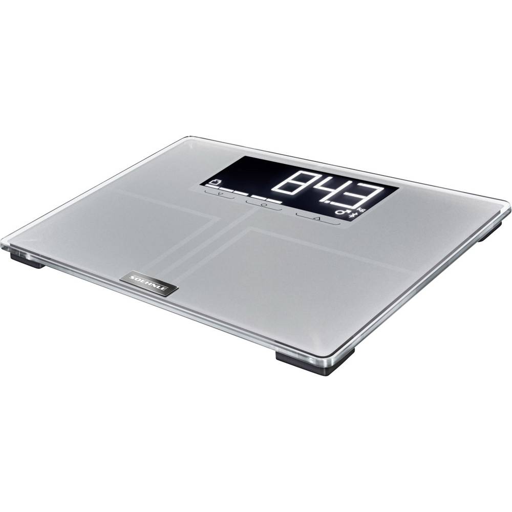 Image of Soehnle Shape Sense Connect 200 Analytical scales Weight range=180 kg Grey Incl Bluetooth