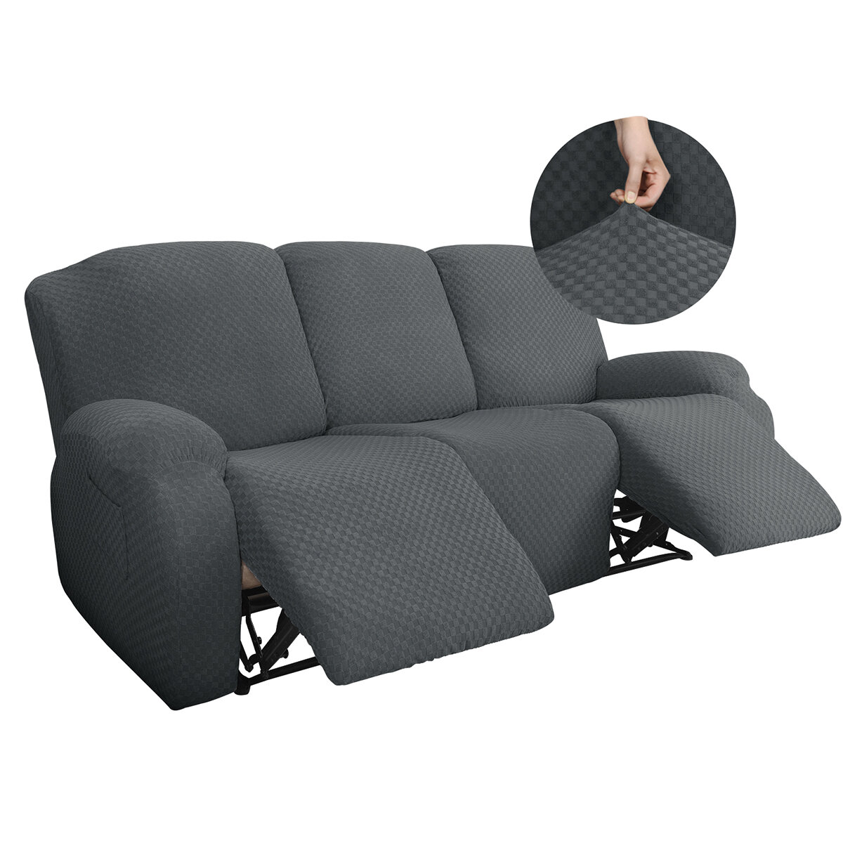 Image of Sofa Chair Pad 3 Seater Stretch Recliner Chair Cover Elastic Armchair Sofa Couch Slipcover