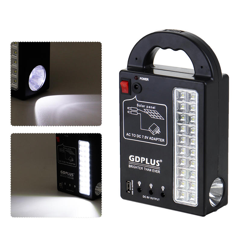 Image of Solar Panel Power System USB Charger Generator + Headlamp +3 LED Bulb Light