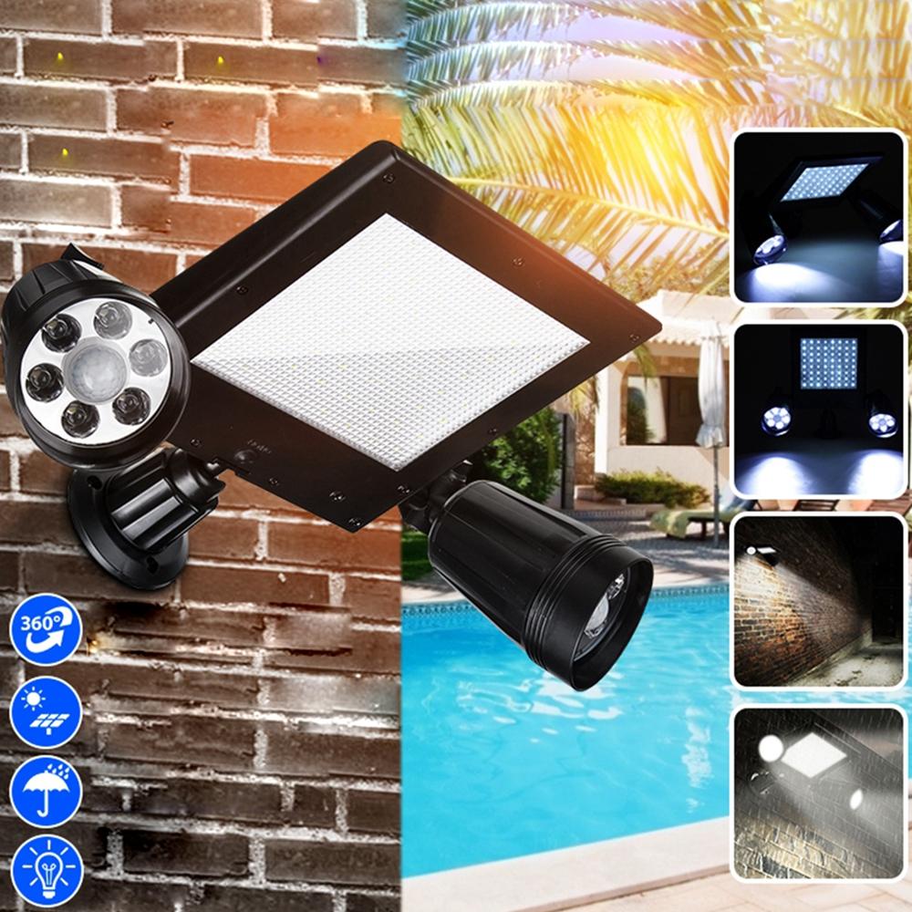 Image of Solar Powered64 LED PIR Motion Wall Light Home Security Lamp Garden Outdoor