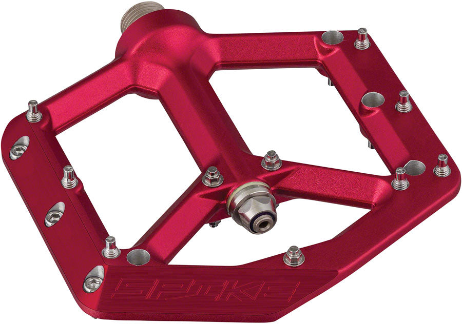 Image of Spank Spike Pedals - Platform Aluminum 9/16" Red