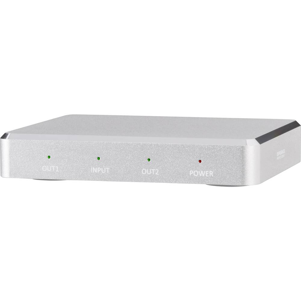 Image of SpeaKa Professional 2 ports HDMI splitter Aluminium casing Ultra HD compatibility 3840 x 2160 p
