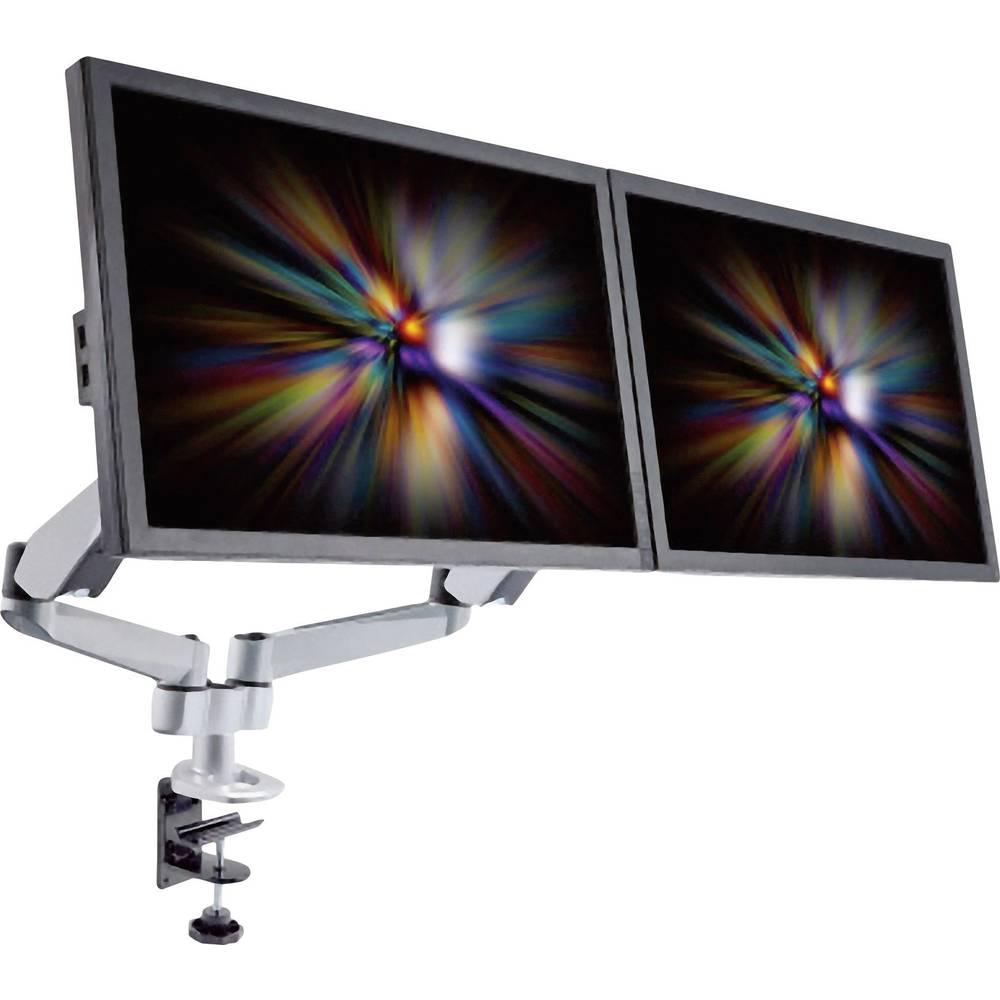 Image of SpeaKa Professional SP-1624800 SuperFlex 2x Monitor desk mount 254 cm (10) - 686 cm (27) Silver-black