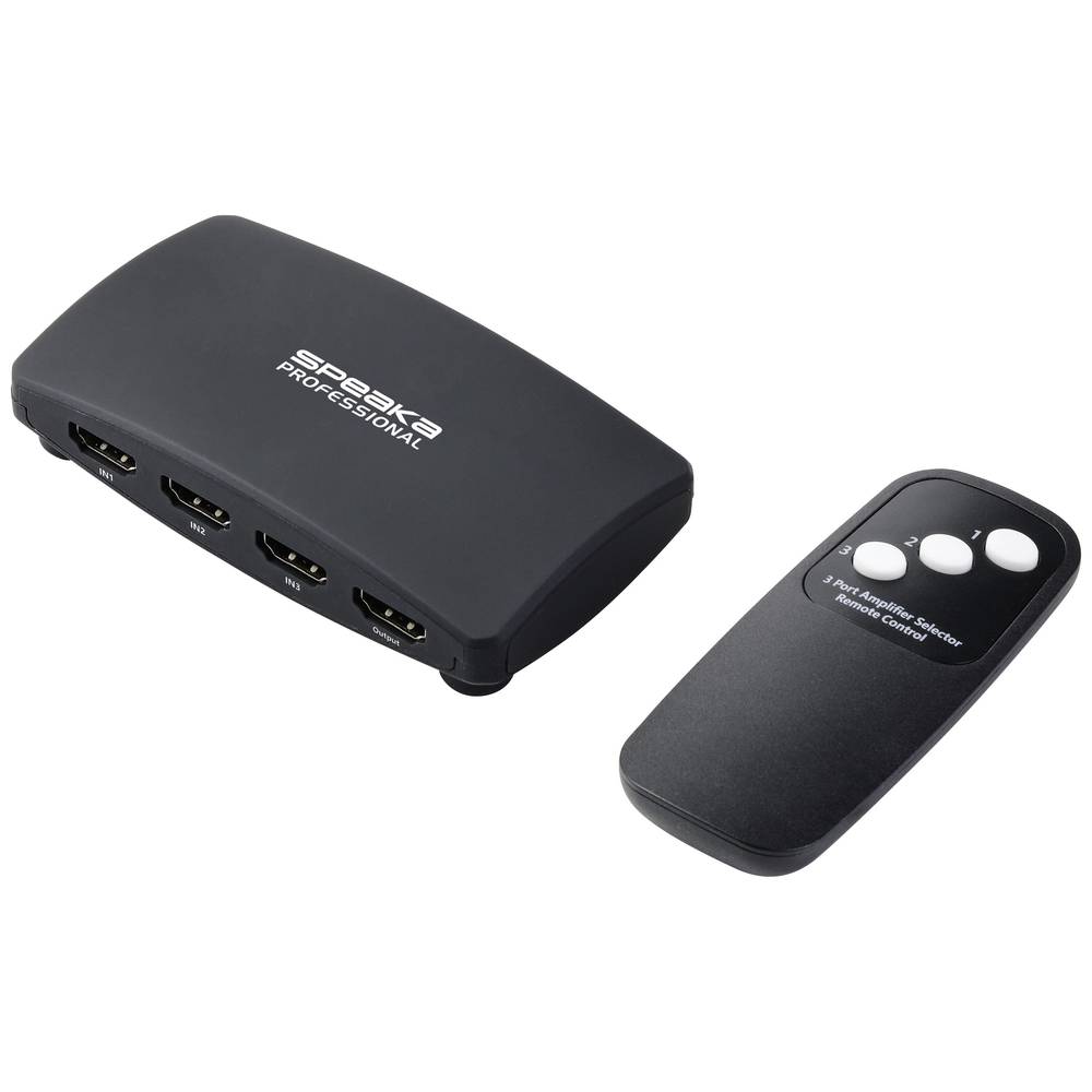 Image of SpeaKa Professional SP-HDS-200 3 ports HDMI switch + remote control 7680 x 4320 p