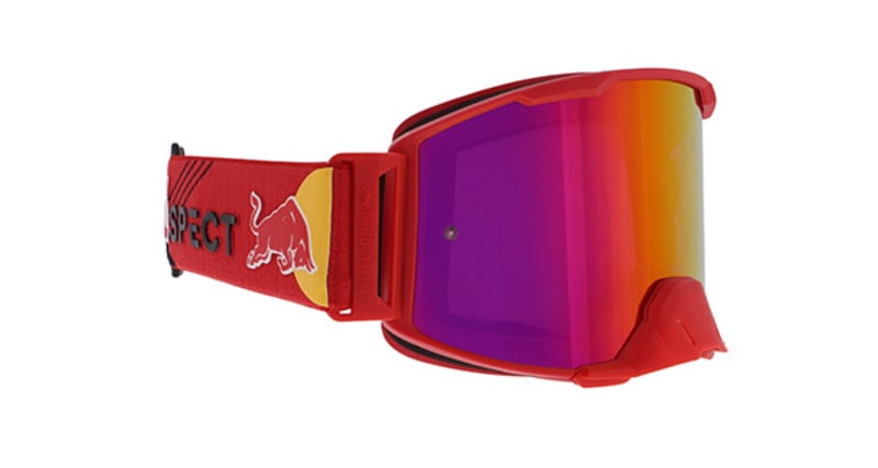 Image of Spect Red Bull Strive Mx Goggles Red Purple Red Flash Purple Red Mirror S2 Größe