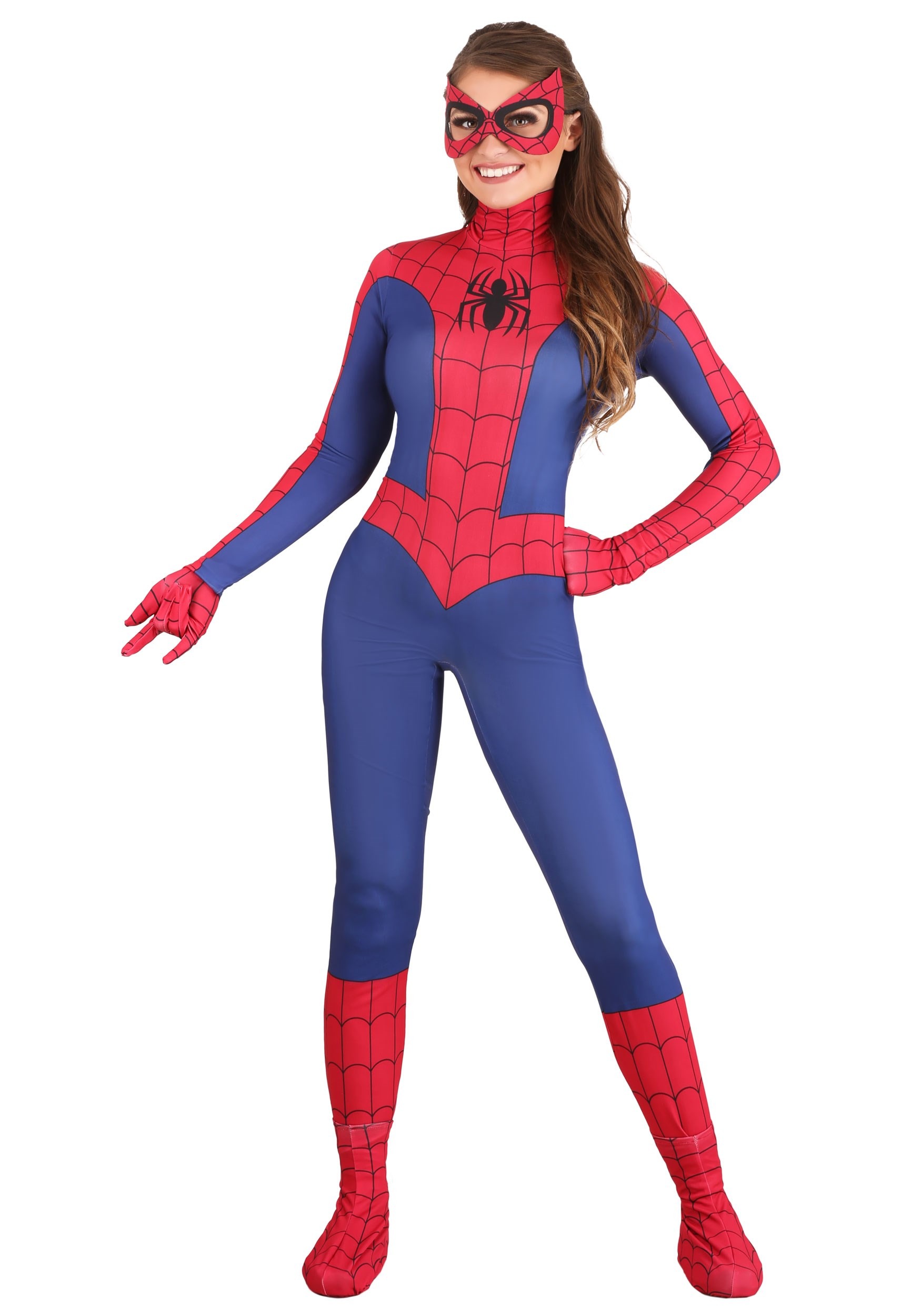 Image of Spider-Man Costume for Women | Spider Girl Costume ID RU701750-L