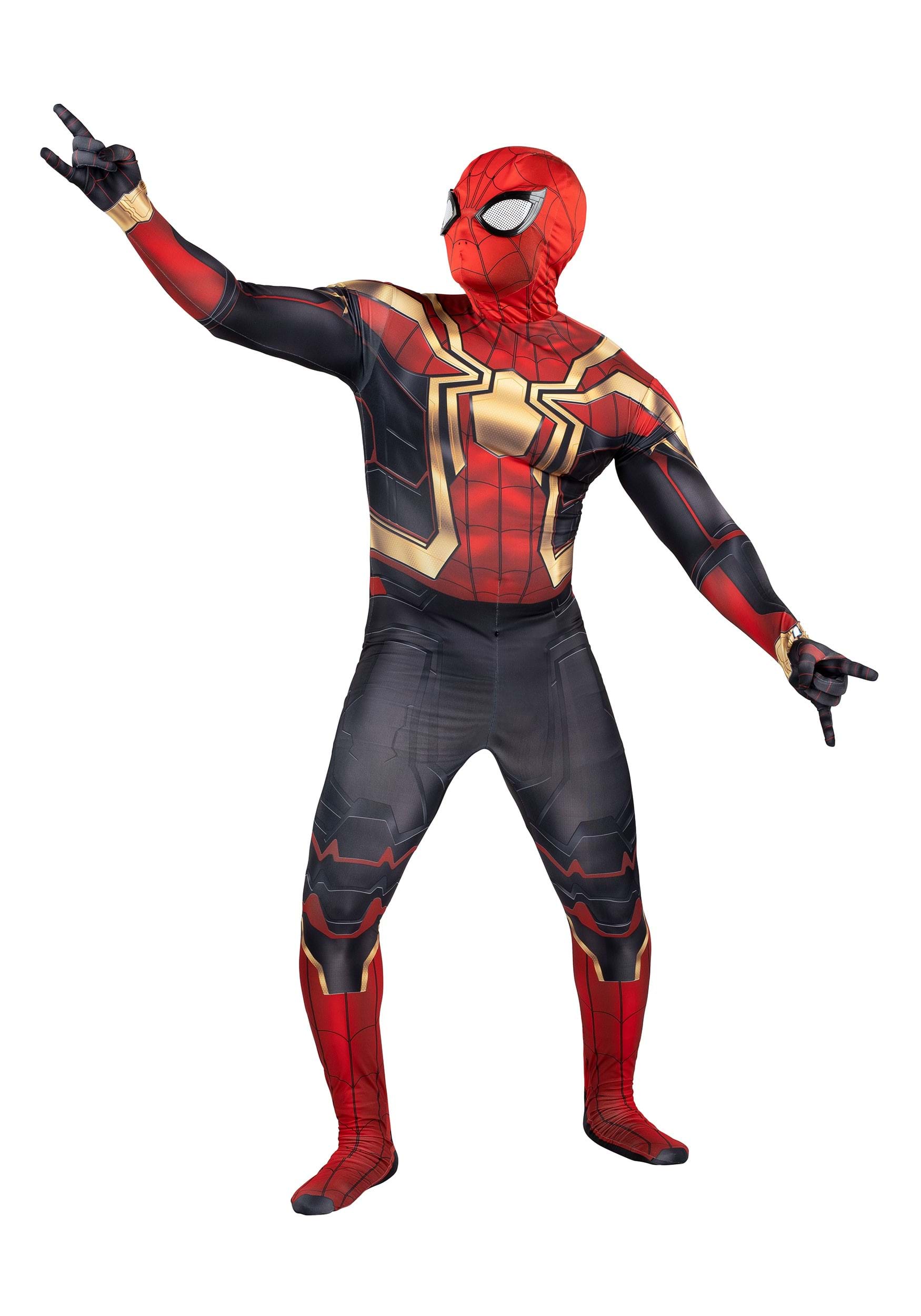 Image of Spider-Man No Way Home Adult Spider-Man Integrated Zentai Suit Costume ID JWC2428-L