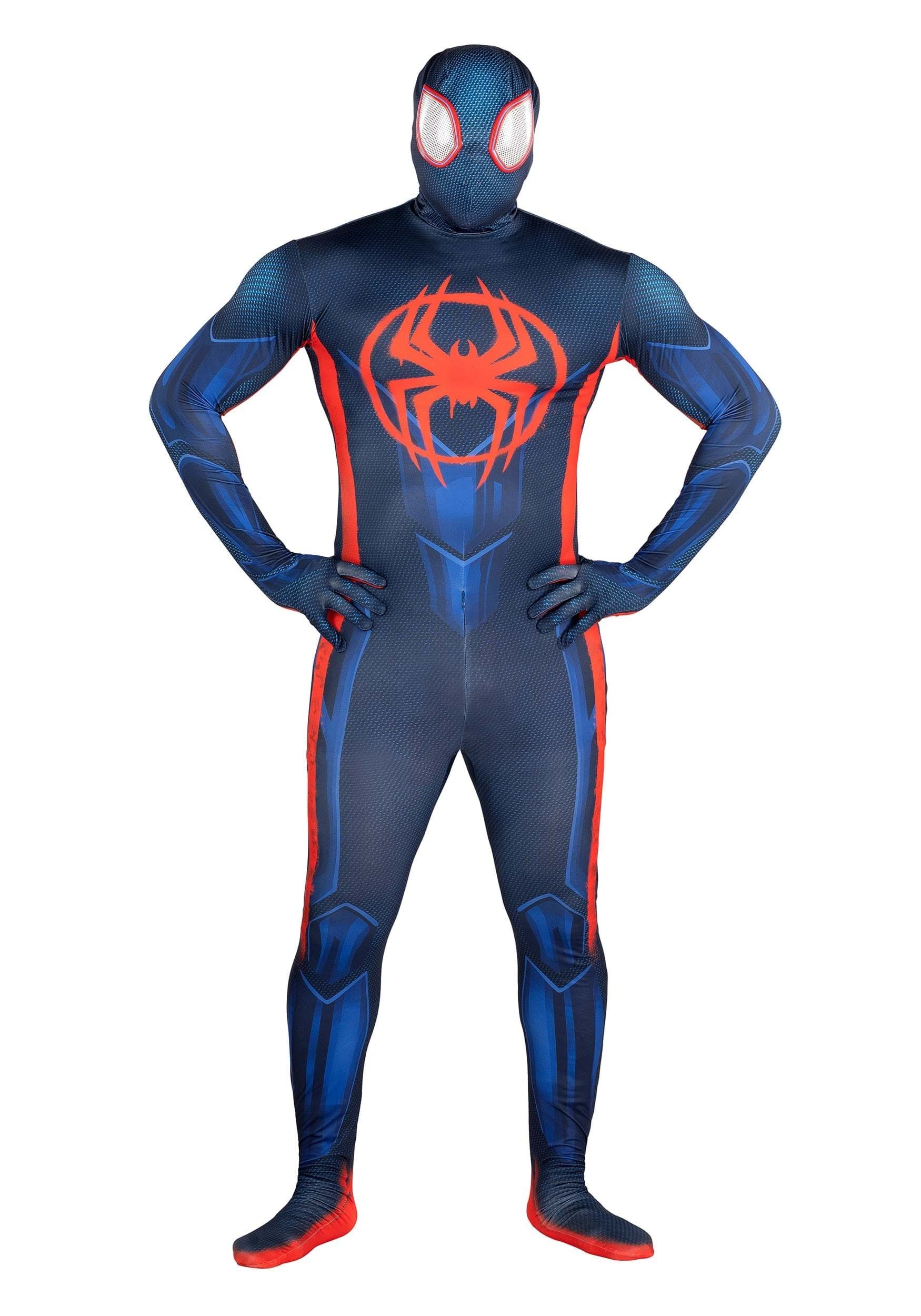Image of Spider-Verse 2 Adult Miles Morales Zentai Suit Costume | Superhero Costumes ID JWC2422-XS