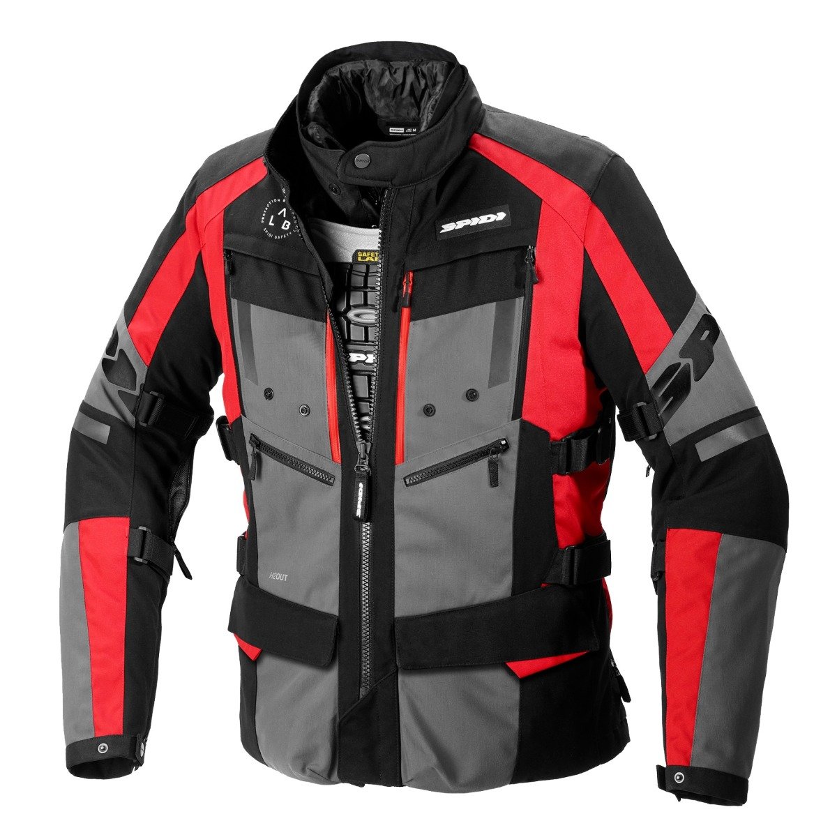 Image of Spidi 4Season Evo Grau Rot Jacke Größe S